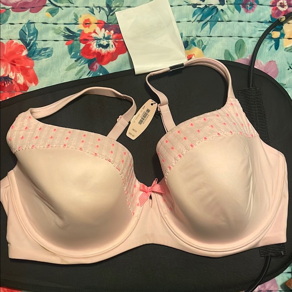 Victoria's Secret Light Pink Bra with Polka Dots